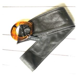 Dark Brown BeBe Belt with tan buckle medium/Large